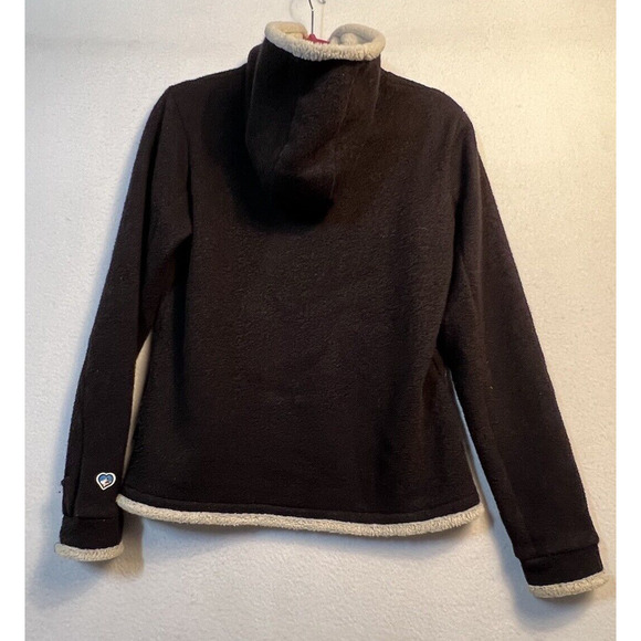 Kuhl Womens Size‎ M Black Fuzzy Full Zip Flight Hooded Jacket - Picture 2 of 7